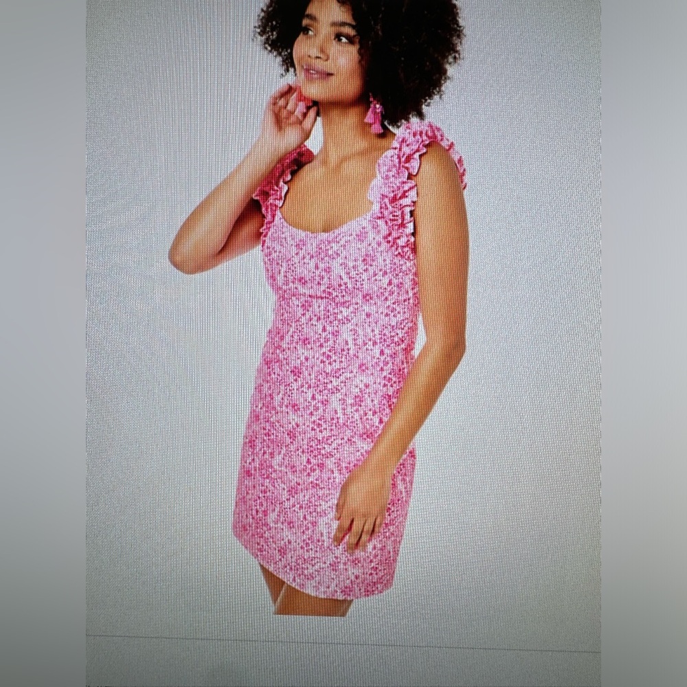 NWT Lilly Pulitzer Regina Stretch Shift Pink Shandy Invest A Gator Size 10